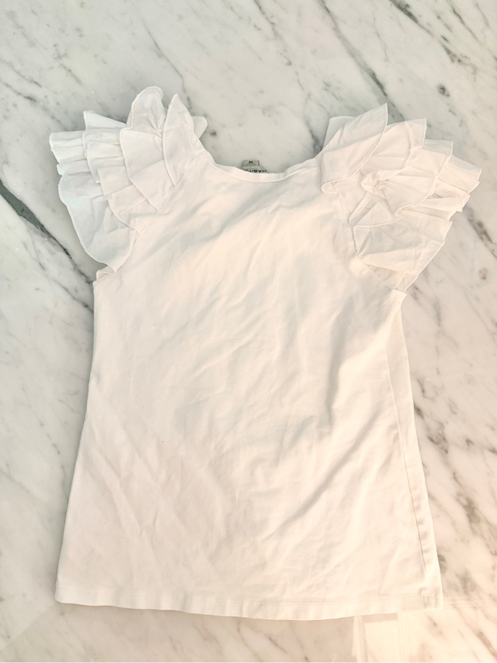 Habitual Bow Ruffle White Top Size 10 - Picture 2 of 7